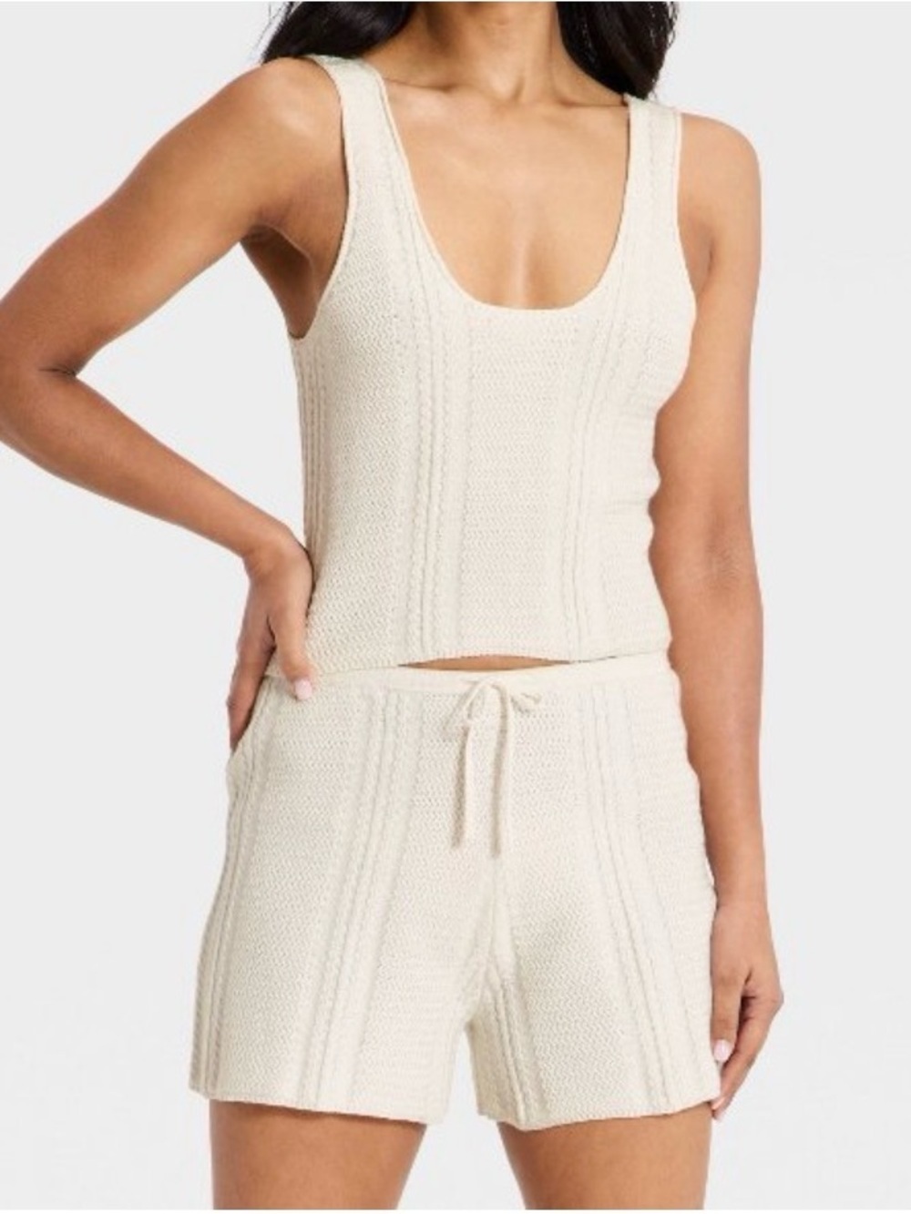 Women’s Crochet like sweater Tank Top
